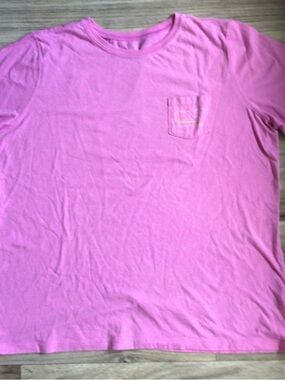 Vineyard Vines Pink Pocket Tee with Whale Logo